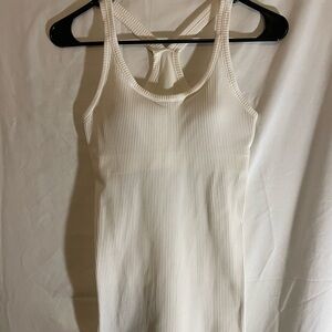 lululemon athletica Cream Ribbed Tank Top